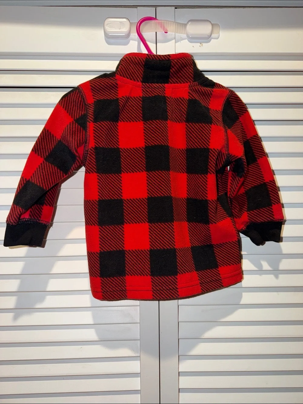 Carter's Red and Black Buffalo Plaid Button-Front Pullover